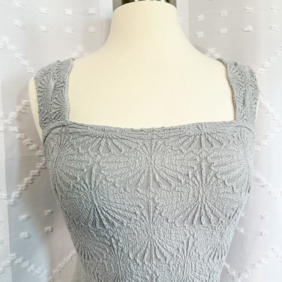 👀 485. NWOT Free People Intimately Textured Knit Tank | XS/S Slate Gray Stretchy - Picture 4 of 9